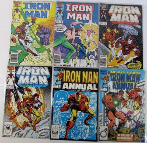 Iron Man Lot of 6 #209, 210, 215, 216, Annual 6, 7 Marvel 1986 1st Series Comics