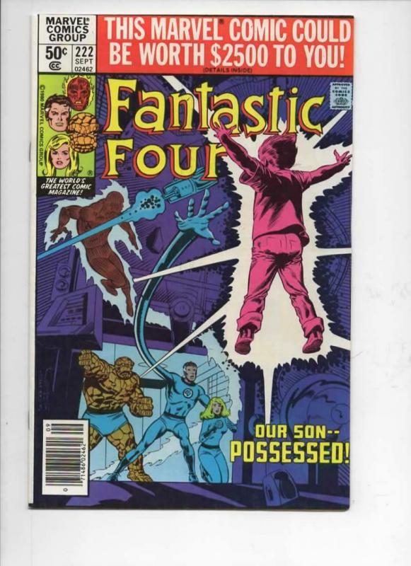 FANTASTIC FOUR #222, VF+, Sienkiewicz, Sinnott, 1961 1980, Marvel, UPC