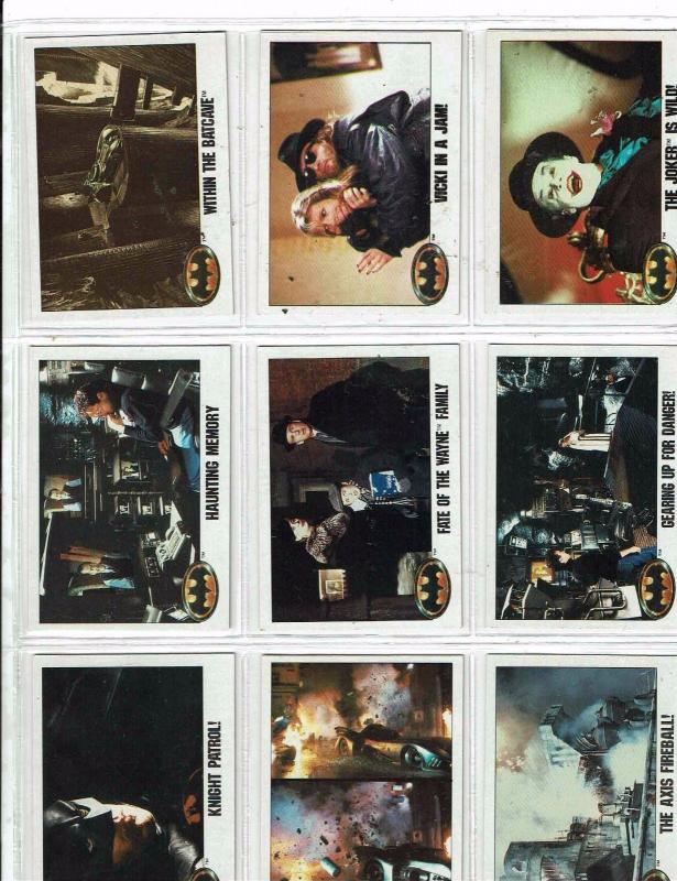 38 Batman Trading Cards Joker Jack Nicholson Michael Keaton 1989 Vicky Vale J146