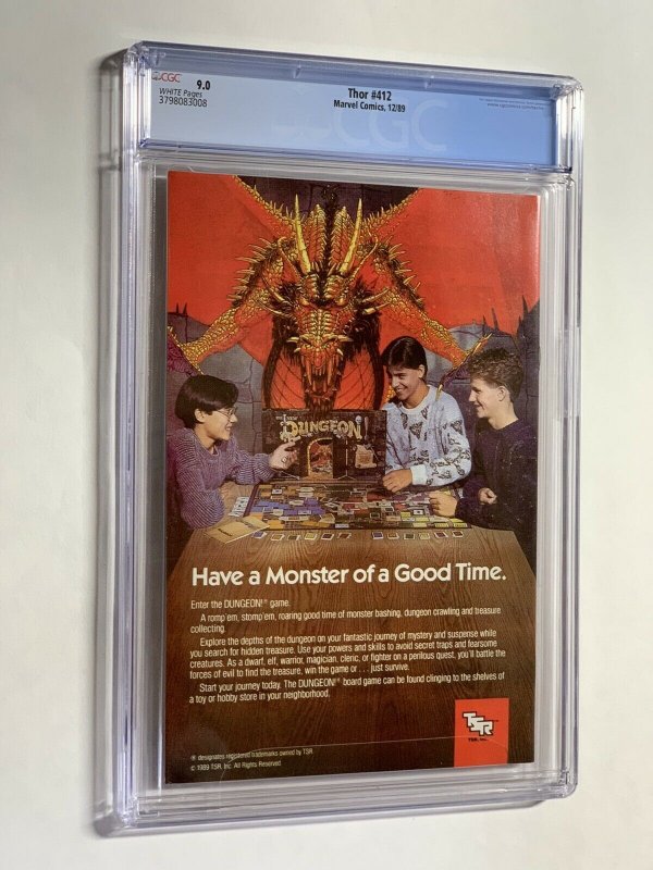 thor 412 cgc 9.0 white pages marvel 1st new warriors 