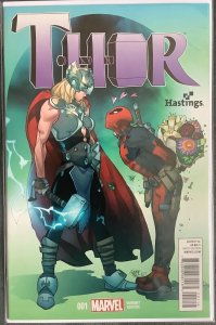 Thor #1 Hastings Exclusive Deadpool Variant (2014, Marvel) NM+