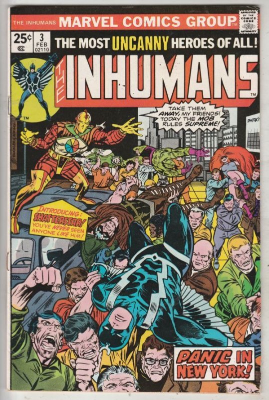 Inhumans, The #3 (Feb-76) NM- High-Grade Black Bolt, Gorgon, Triton, Karnak, ...