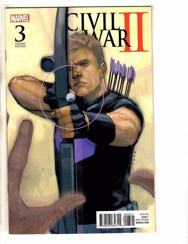 Civil War 2 # 3 NM 1st Print Variant Cover Marvel Comic Book Hawkeye MK1