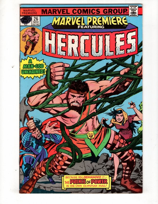 Marvel Premiere #26 (1975) HERCULES PRINCE OF POWER! Jack Kirby Cover / ID#351
