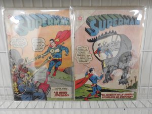 Lot of 10 Spanish Comics W/ Superman, Spider-Man, Fantastic Four, +More! Avg VG+