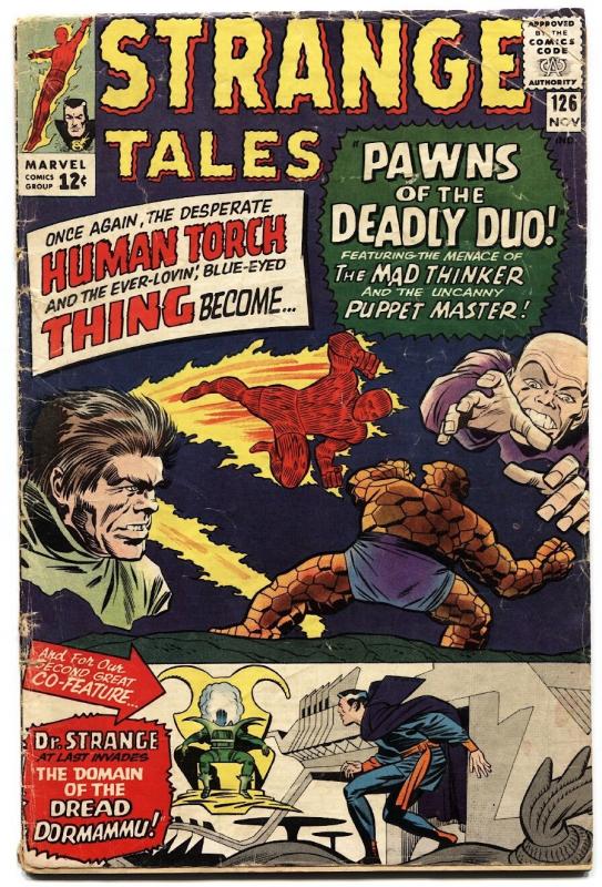 STRANGE TALES #126 1964-MARVEL-1st DORMAMMU---DR STRANGE-DITKO!!