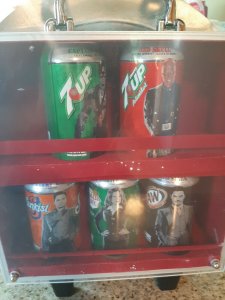 Captain America First Avengers Advertisement Promo Soda Display Case Marvel 7UP