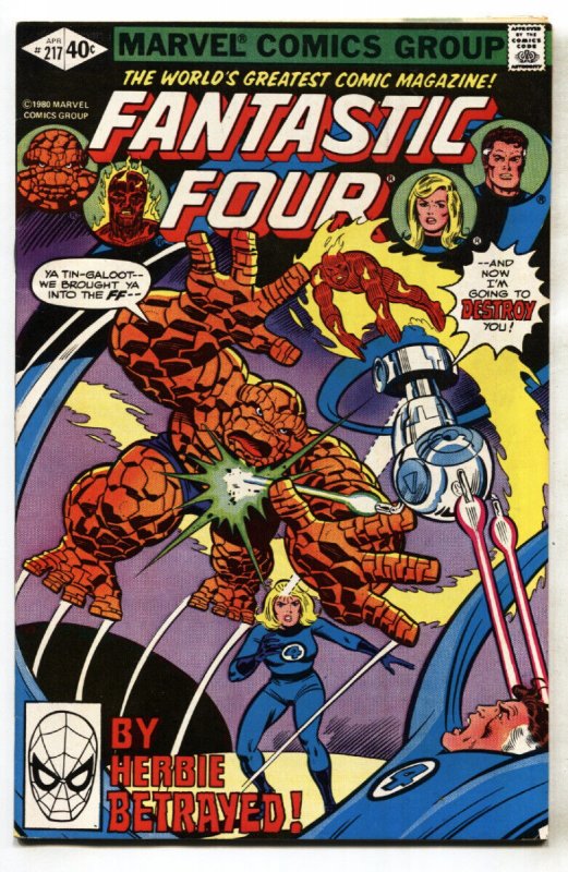 FANTASTIC FOUR #217 Marvel comic book 1980