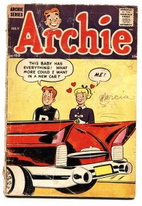 Archie #102 1959-classic car cover-comic book bargain copy