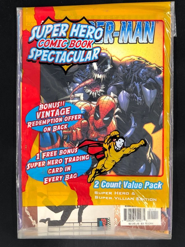 Super Hero Comic Book Spectacular - 2 Count Value Pack + Trading Card
