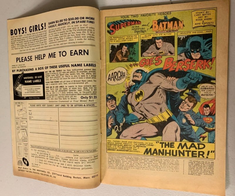 World's Finest #182 DC (4.5 VG+) (1969)