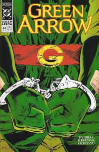 Green Arrow #34 VF ; DC | Mike Grell Handcuffs Cover