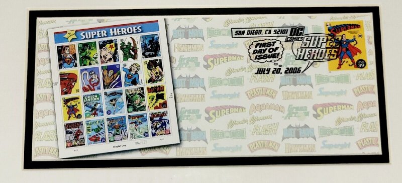 12×16 SUPERMAN DC 2006 Comic Con Stamp Art USPS/SDCC 1st DAY Art