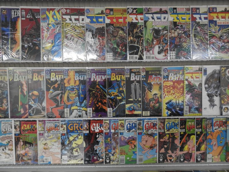 Huge Lot of 140+ Comics W/ Batman, Groo, Icon, +More! VF- Condition!