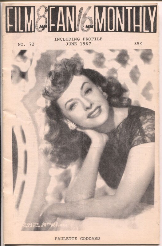 Film Fan Monthly #72 6/1967-Paulette Goddard-Eric Benson-VG 