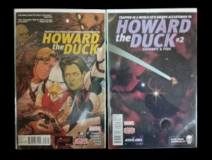 Howard the Duck #1-5 and #2-5 Variant Covers Lot of 9 Marvel Comics 2015 VF