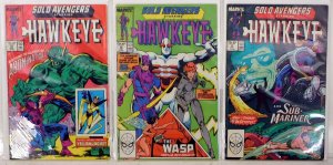 Solo Avengers Hawkeye Lot 3 #12, 15, 17 1988 Marvel Yellowjacket Comics