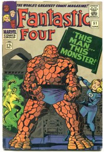 Fantastic Four #51 1966- Marvel Silver Age- Jack Kirby VG