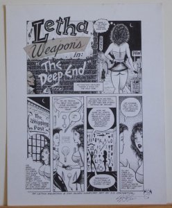 SCOTT CROMPTON original art, LETHA WEAPONS #1, page #1, 11x14, 1997