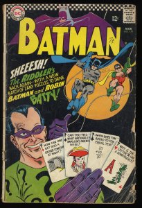 Batman #179 GD+ 2.5 2nd Appearance Silver Age Riddler! Gil Kane Art!