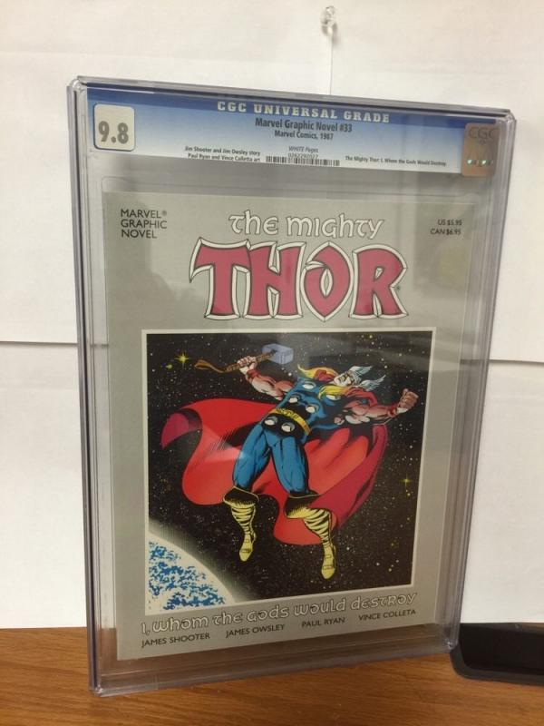 Marvel Graphic Novel 33 The Mighty Thor I Whom The Gods Would Destroy Cgc 9.8