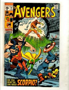 Avengers # 72 FN Marvel Comic Book Hulk Thor Iron Man Captain America GK2