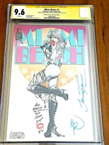 White Widow #1 MIAMI BEACH METAL SET 3 CGC SS 9.6 signed x2 TOP CENSUS 1 of 25