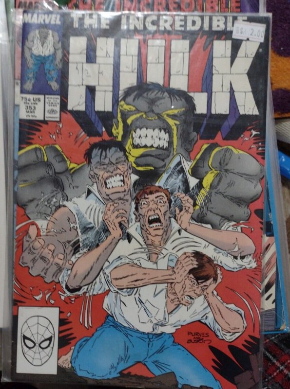 Incredible Hulk  # 353 1989 Marvel DISNEY  grey hulk   joe fixit vegas banner