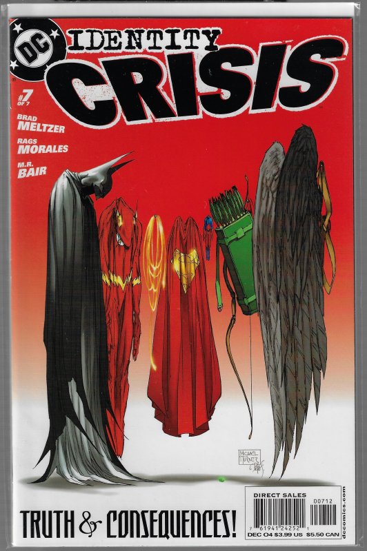 Identity Crisis #1-7 (DC, 2004-2005) NM average - Red Covers