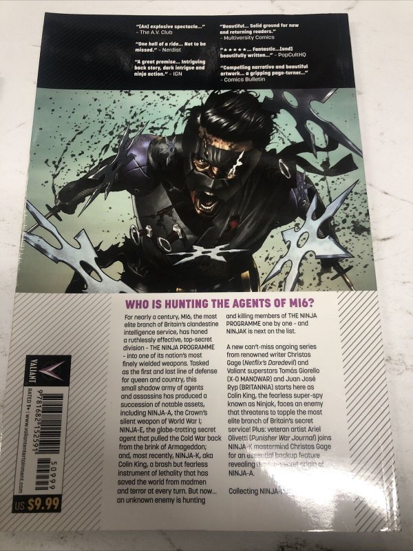 Ninja.K  The Ninja Files (2017) Valiant TPB SC Christos Gage