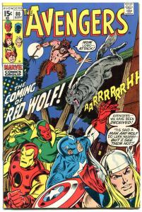 The Avengers #80 comic book 1970- 1st Red Wolf - Marvel Bronze VG+