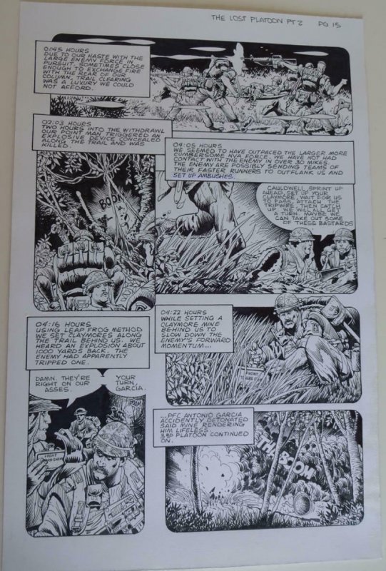 DON LOMAX Original Art, Vietnam Journal #8 pg 15, Brain Dead Horror,Caliber,2011