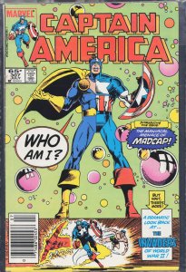 Captain America #307 Newsstand Edition (1985) Captain America [Key Issue]