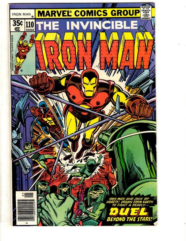 5 Iron Man Marvel Comic Books # 107 110 115 117 123 Avengers Hulk Thor CR41