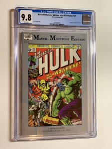 Marvel Milestone incredible Hulk 181 cgc 9.8 wp marvel  