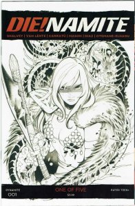 Die!Namite #1 Peach Momoko Red Sonja Black & White 1:30 Variant NM