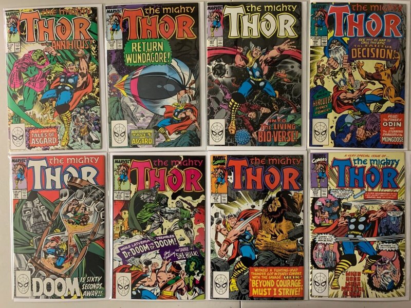 Mighty Thor comics lot #376-430 direct 47 diff avg 6.0 (1987-91)