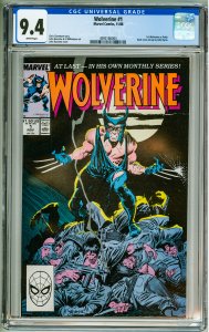 Wolverine #1 (1988) CGC 9.4! White Pages!