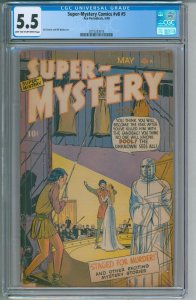 Super-Mystery Comics #v8 #5 CGC 5.5 Fine-