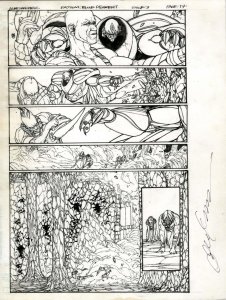 Fathom Blue Descent #3 pg 17 Original Art by Alex Sanchez Signed -2010 Aspen