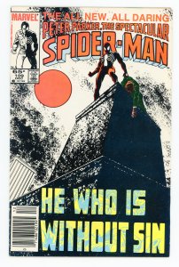 Spectacular Spider-Man #109 Peter David Daredevil Newsstand VF