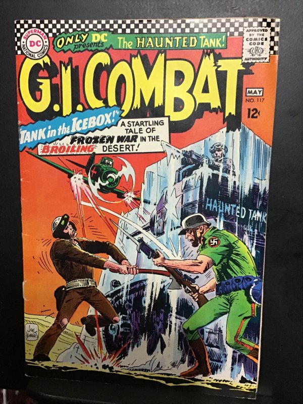 G.I. Combat #117 (1966) mid high-grade heart attack, Joe Kubert key! FN/VF Wow!