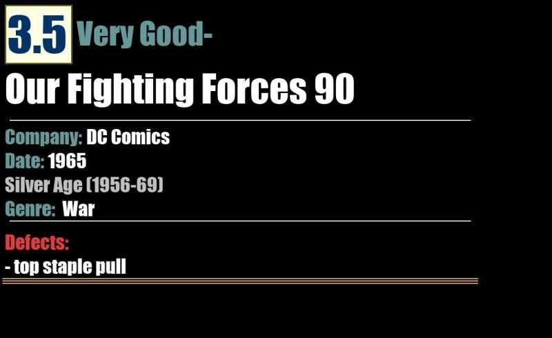 Our Fighting Forces 90 (1965) VG- Silver Age DC War Comics