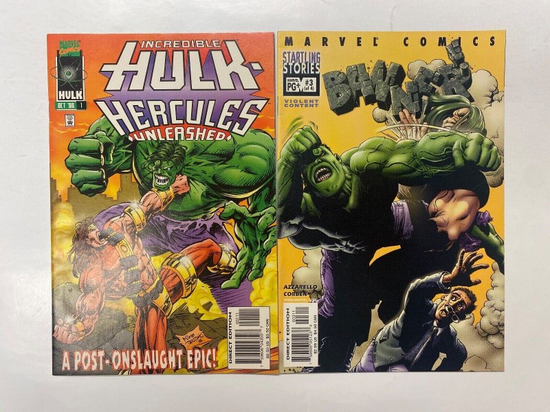 4 MARVEL comic books Cutting Edge #1 Incredible Hulk #-1 Herc #1 Banner #3 6 LP5