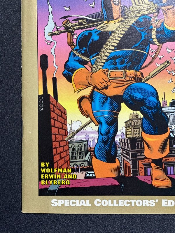 Deathstroke the Terminator #1 Second Print Gold Cover (1991- Rare) NM-/NM+