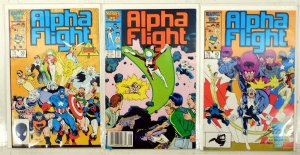 Alpha Flight Lot of 3 #39, 42, 43 (1986) Marvel Comics 1st Print Comic Books