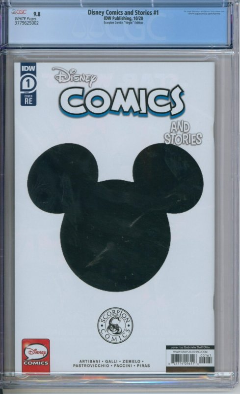 IDW Disney Comics & Stories #1 CGC 9.8 Scorpion Comics Virgin Edition