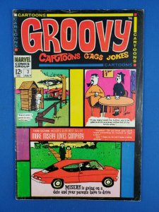 GROOVY 3 VG F SCARCE MARVEL COMIC 1968