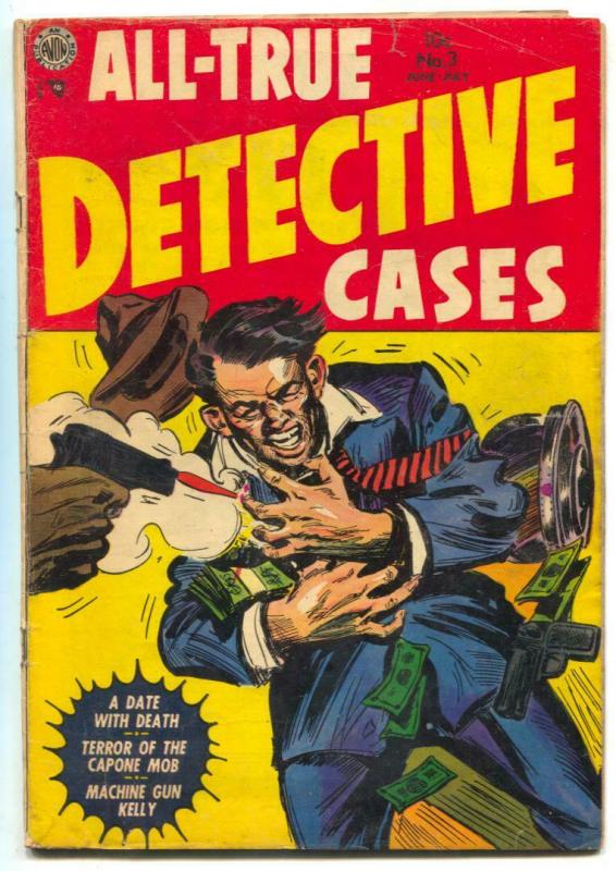 All-True Detective Cases #3 1954- Dillinger- Machine Gun Kelly VG