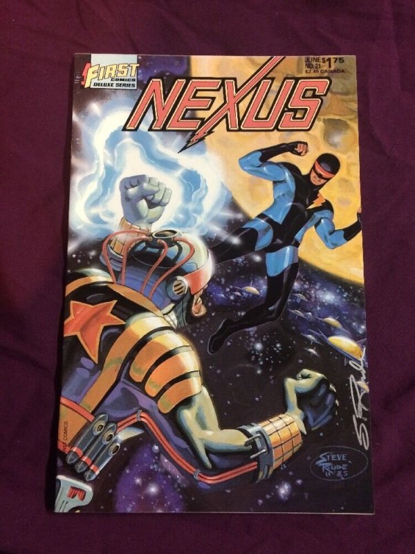 NEXUS 21 SIGNED BY STEVE RUDE science fiction FIRST COMICS Clonezone